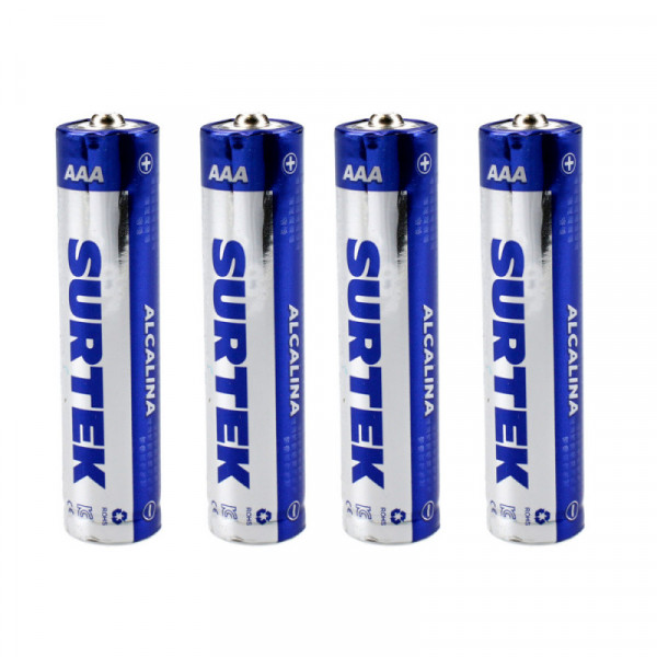 PA43A SURTEK Pila alcalina Surtek AAA con 4 piezas Surtek | DIHERESA