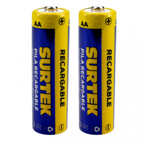 PR22A SURTEK Pila recargable Surtek AA con 2 piezas Surtek | DIHERESA