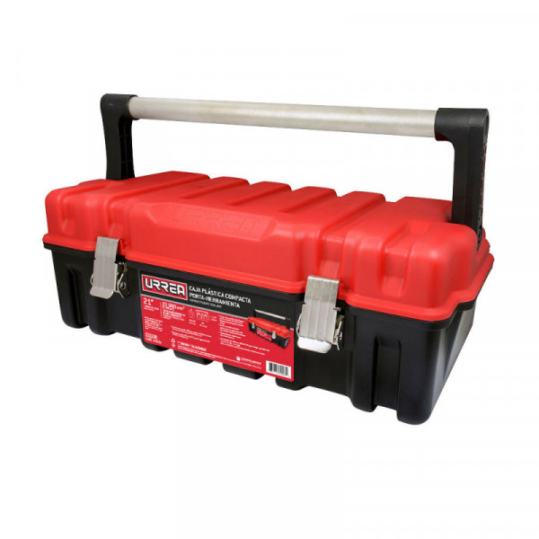 CPUC20R URREA Caja portaherramientas plástica 21" compacta con broches metálicos tapa roja Urrea | DIHERESA