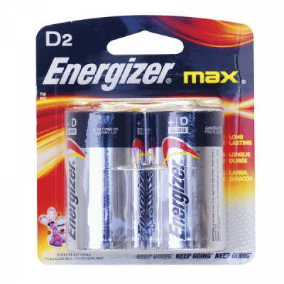 E95BP-2 SURTEK Pila alcalina marca Energizer D con 2 piezas