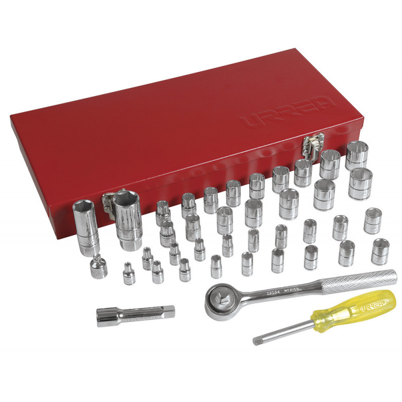 4700D URREA Juego de 41 dados y accesorios combinados piezas1/4" - 3/8" Urrea | DIHERESA 4700D URREA Juego de 41 dados y accesorios combinados piezas1/4" - 3/8" Urrea | DIHERESA