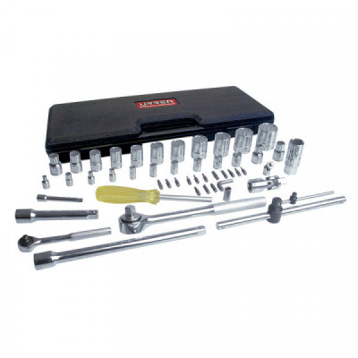 4754P URREA Juego de 50 dados y accesorios en pulgadas 1/4"-1/2" Urrea | DIHERESA