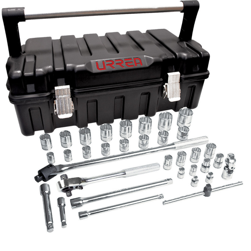 5254P34 URREA Juego de 35 dados y accesorios en pulgadas 3/8"-1/2" Urrea | DIHERESA 5254P34 URREA Juego de 35 dados y accesorios en pulgadas 3/8"-1/2" Urrea | DIHERESA