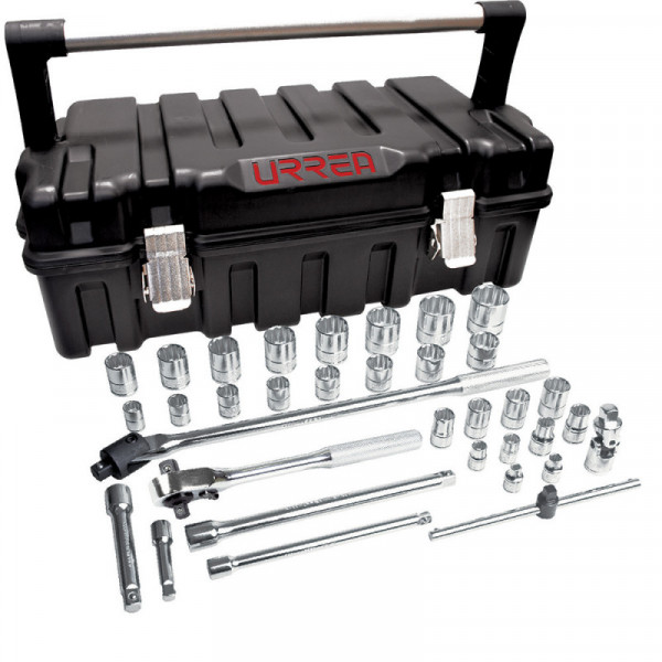 5254P34 URREA Juego de 35 dados y accesorios en pulgadas 3/8"-1/2" Urrea | DIHERESA