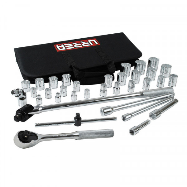 5452PT URREA Juego de 34 dados y accesorios en pulgadas 3/8"-1/2" Urrea | DIHERESA