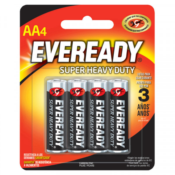 1215-4 SURTEK Pila Zinc-Carbón marca Eveready AA con 4 piezas Surtek | DIHERESA