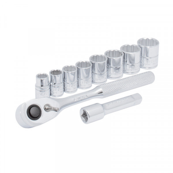 JBUA02M URREA Juego de 10 dados y accesorios métricos 3/8" Urrea | DIHERESA