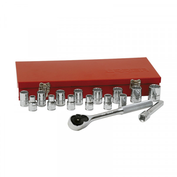 54208H URREA Juego de 17 dados y accesorios métricos 1/2" Urrea | DIHERESA