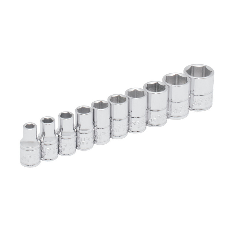 47106 URREA Juego de 10 dados en pulgadas 1/4" en riel Urrea | DIHERESA 47106 URREA Juego de 10 dados en pulgadas 1/4" en riel Urrea | DIHERESA