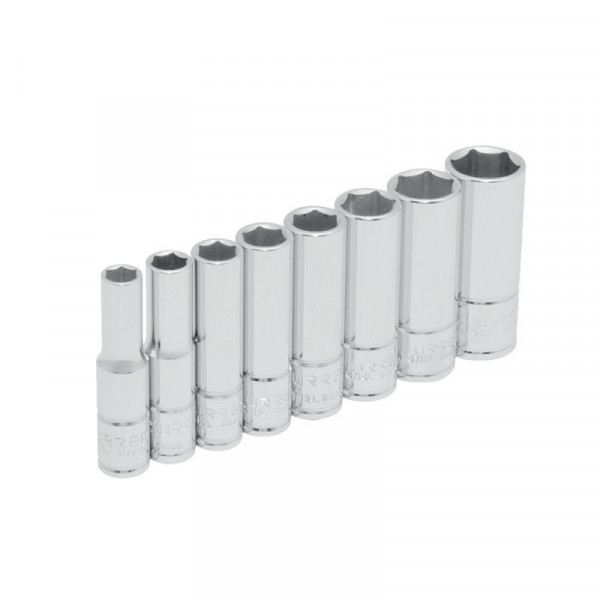 47102 URREA Juego de 8 dados largos en pulgadas 1/4" en riel Urrea | DIHERESA