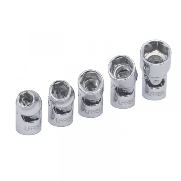 4700J URREA Juego de 5 dados flexibles en pulgadas 1/4" en riel Urrea | DIHERESA
