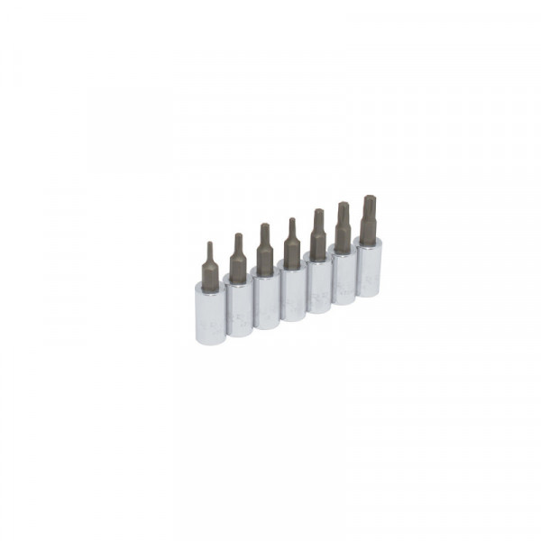 4739C URREA Juego de 7 dados punta Torx 1/4" en riel Urrea | DIHERESA