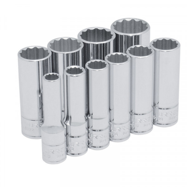 52107 URREA Juego de 10 dados largos en pulgadas 3/8" en riel Urrea | DIHERESA