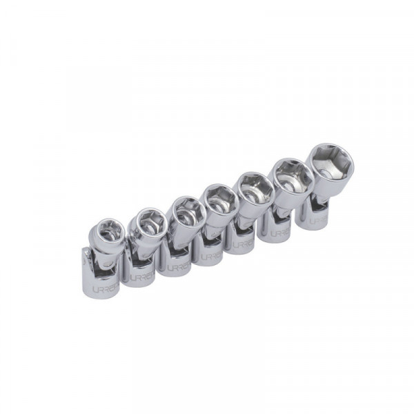 5200J URREA Juego de 7 dados flexibles en pulgadas 3/8"riel Urrea | DIHERESA