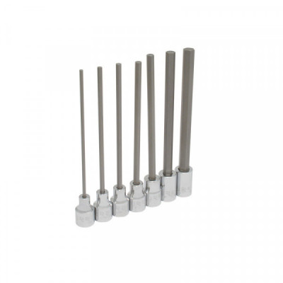 4990-7L URREA Juego de 7 dados largos hexagonal  en pulgadas 3/8" Urrea | DIHERESA