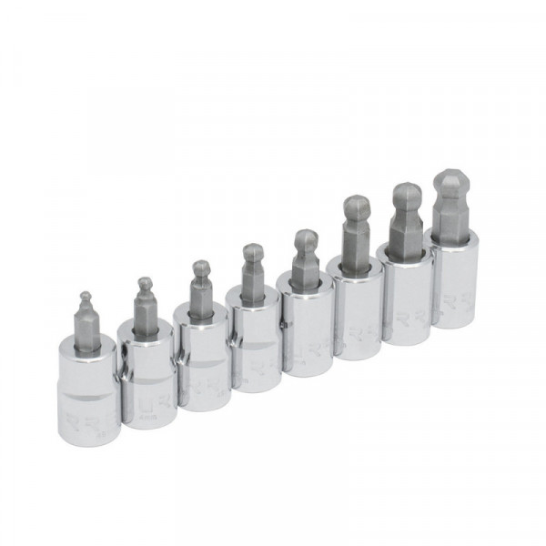 4990BDM URREA Juego de 8 dados punta hexagonal  bola 3/8" Urrea | DIHERESA