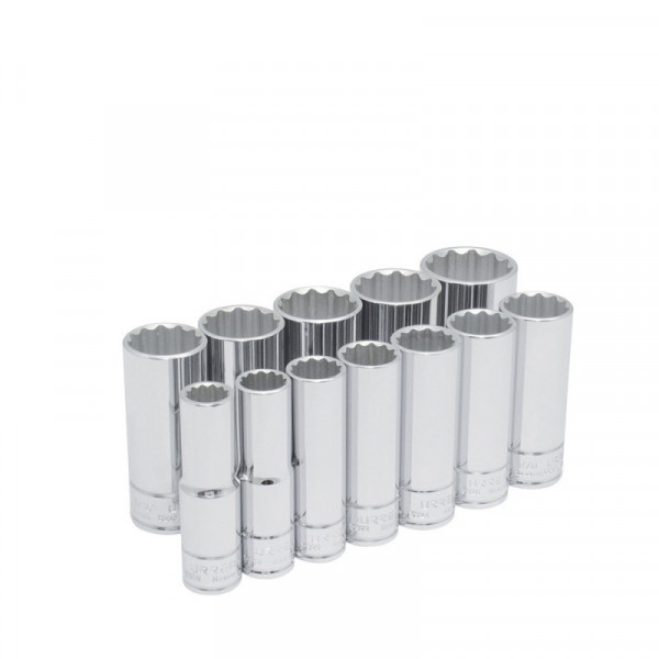 54107 URREA Juego de 12 dados largos en pulgadas 1/2" en riel Urrea | DIHERESA