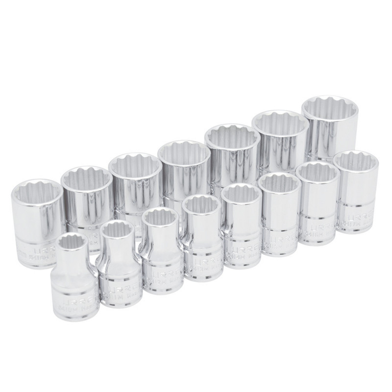 54206 URREA Juego de 15 dados métricos 1/2" en riel Urrea | DIHERESA 54206 URREA Juego de 15 dados métricos 1/2" en riel Urrea | DIHERESA