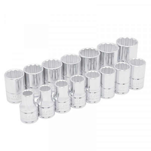 54206 URREA Juego de 15 dados métricos 1/2" en riel Urrea | DIHERESA