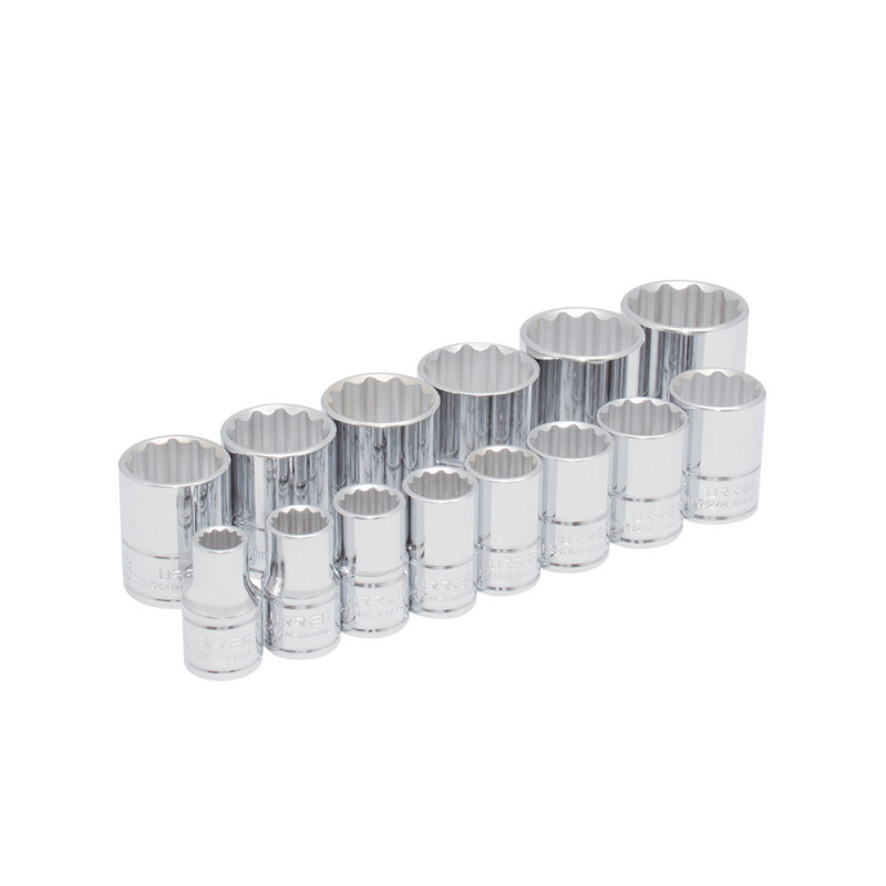 5400PAM URREA Juego de 14 dados métricos 1/2" en caja plástica Urrea | DIHERESA 5400PAM URREA Juego de 14 dados métricos 1/2" en caja plástica Urrea | DIHERESA
