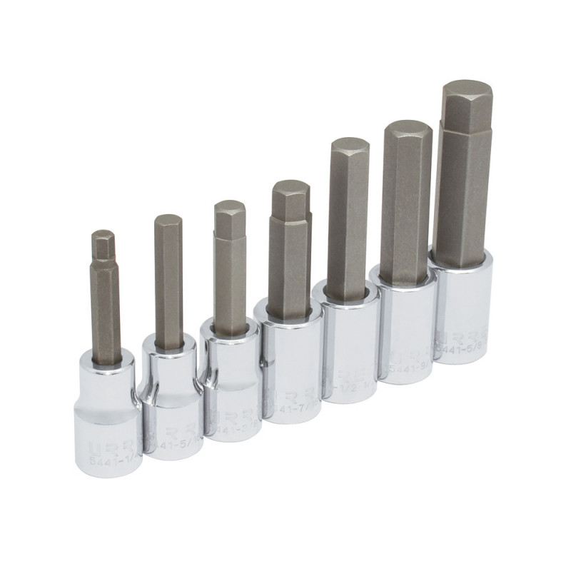 54417 URREA Juego de 7 dados punta hexagonal  en pulgadas 1/2" Urrea | DIHERESA