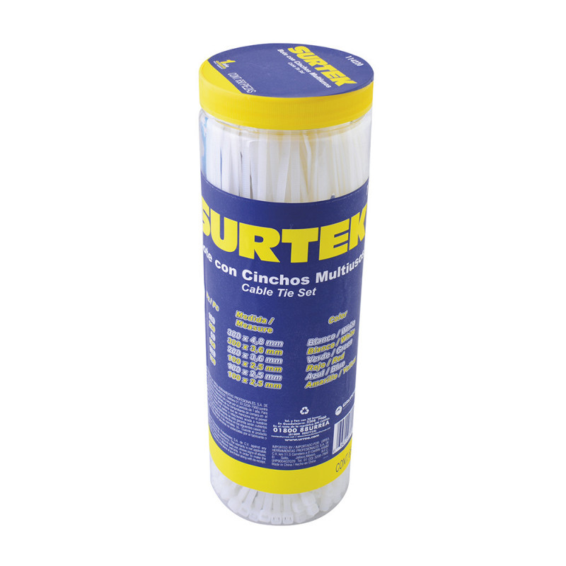 114220 SURTEK Bote de 650 cinchos plásticos Surtek | DIHERESA