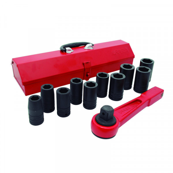 750012LH URREA Juego de 12 dados de impacto largos en pulgadas y accesorios 3/4" Urrea | DIHERESA