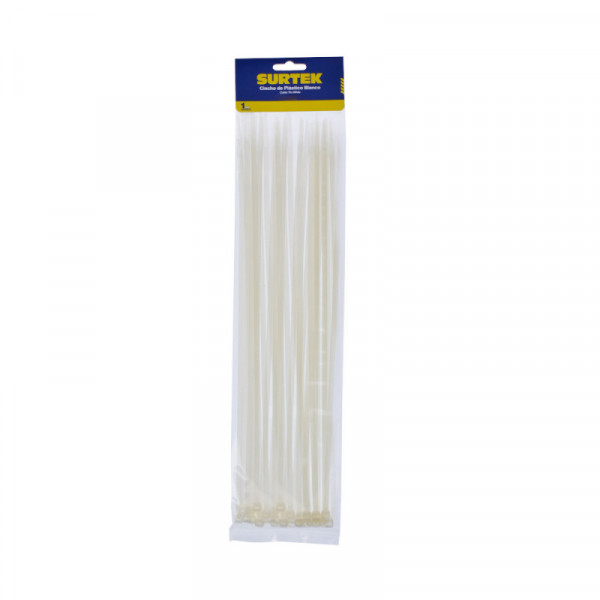 114212 SURTEK Cincho plástico 300 x 4.6mm 50 piezas blanco Surtek | DIHERESA