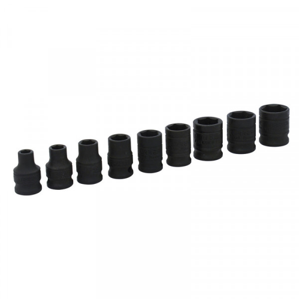 72102 URREA Juego de 9 dados de impacto en pulgadas 3/8" 6 puntas Urrea | DIHERESA