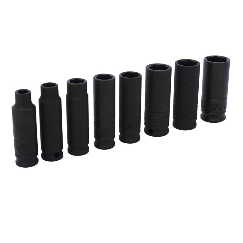 72112 URREA Juego de 8 dados de impacto largos en pulgadas 3/8" 6 puntas Urrea | DIHERESA 72112 URREA Juego de 8 dados de impacto largos en pulgadas 3/8" 6 puntas Urrea | DIHERESA