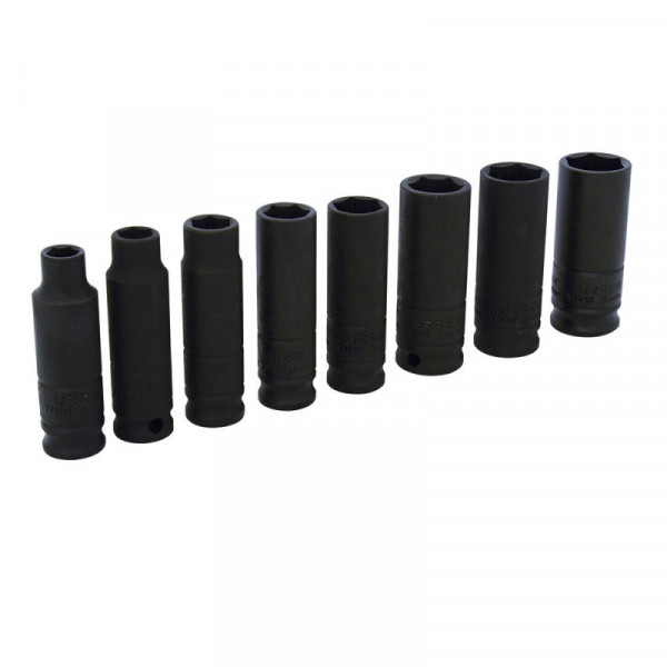 72112 URREA Juego de 8 dados de impacto largos en pulgadas 3/8" 6 puntas Urrea | DIHERESA