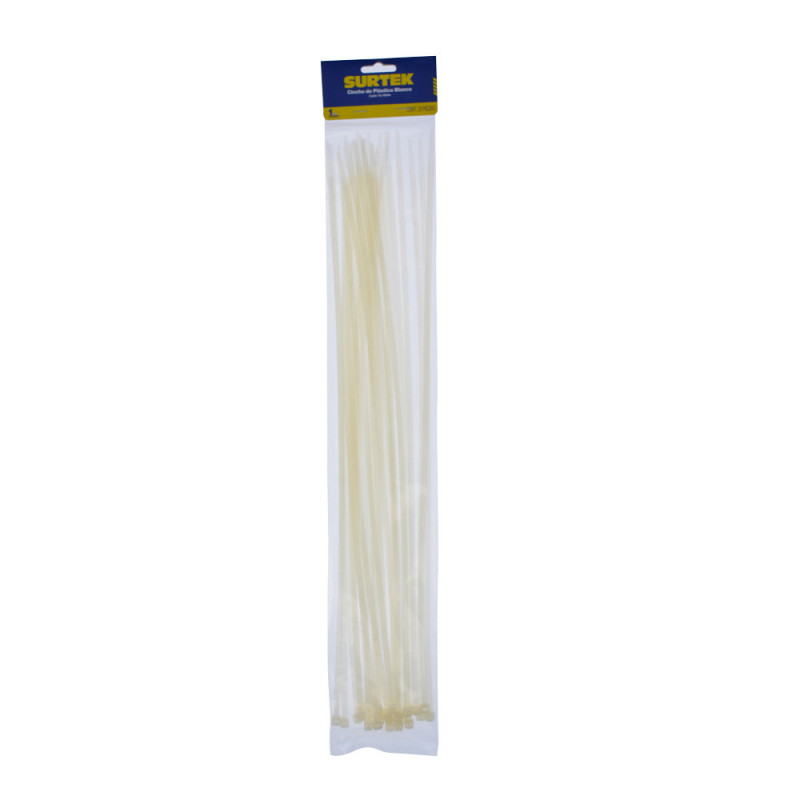 114216 SURTEK Cincho plástico 450 x 4.8mm 25 piezas blanco Surtek | DIHERESA 114216 SURTEK Cincho plástico 450 x 4.8mm 25 piezas blanco Surtek | DIHERESA