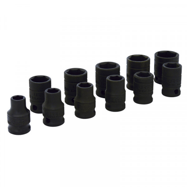 72202 URREA Juego de 11 dados de impacto métricos 3/8" Urrea | DIHERESA