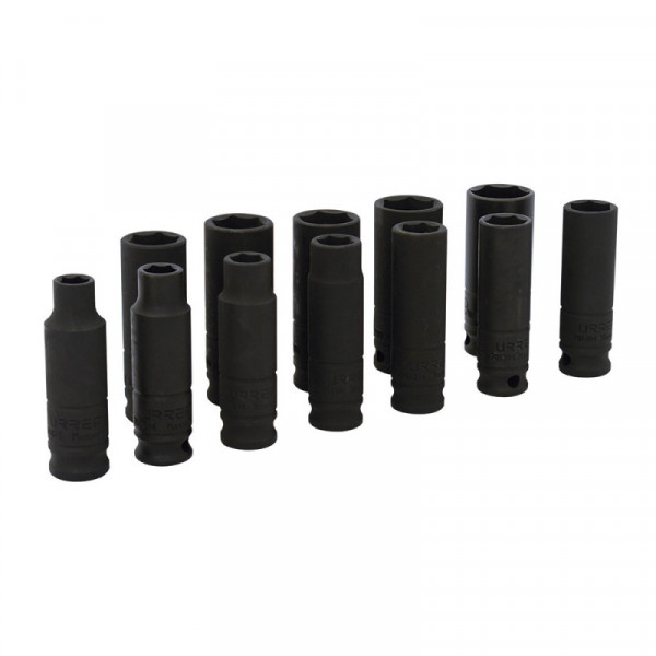 72212 URREA Juego de 11 dados de impacto largos métricos 3/8" Urrea | DIHERESA