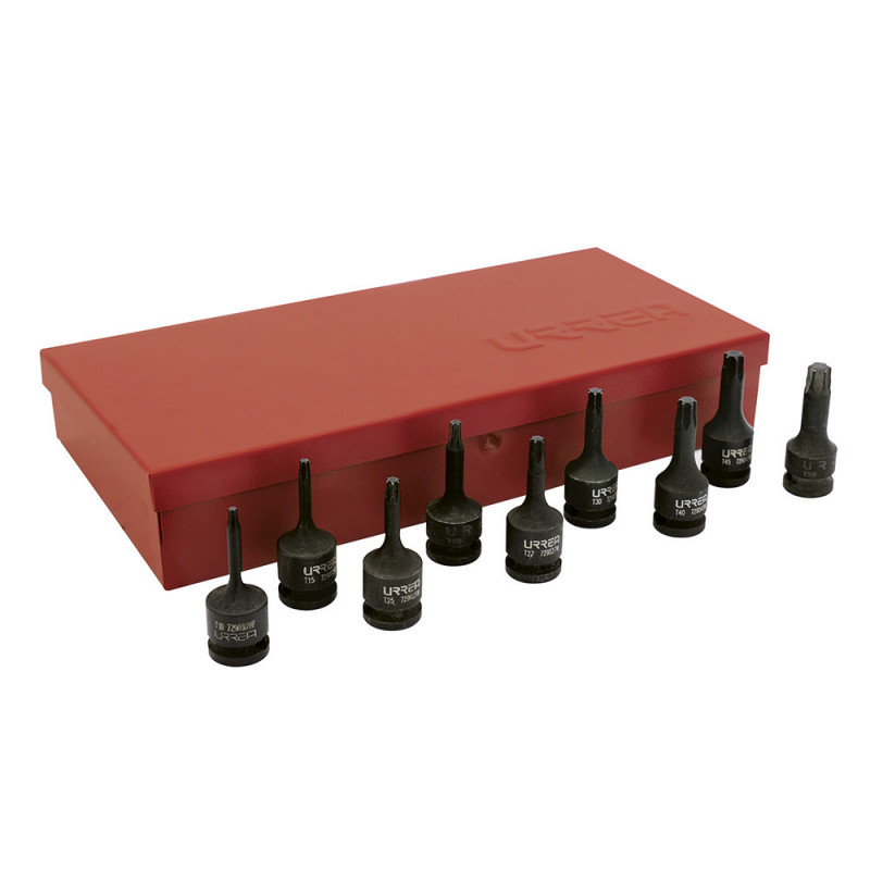 72900W URREA Juego de 9 Dados de impacto 3/8" punta Torx Urrea | DIHERESA 72900W URREA Juego de 9 Dados de impacto 3/8" punta Torx Urrea | DIHERESA