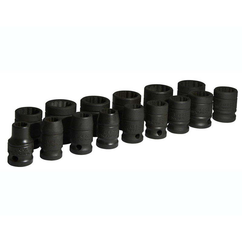 74201 URREA Juego de 15 dados de impacto métricos 1/2" Urrea | DIHERESA 74201 URREA Juego de 15 dados de impacto métricos 1/2" Urrea | DIHERESA
