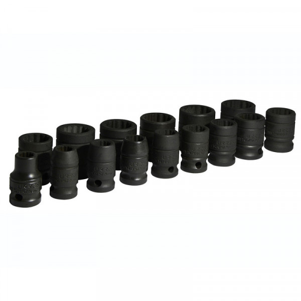 74201 URREA Juego de 15 dados de impacto métricos 1/2" Urrea | DIHERESA