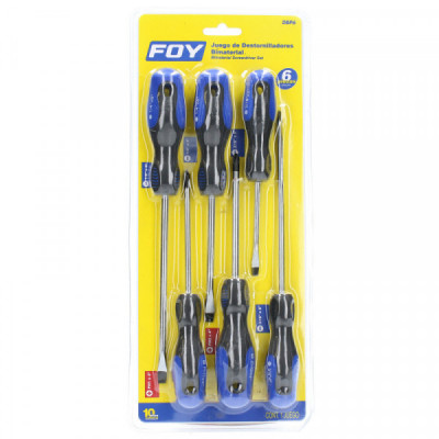 FOY DBP6 Jgo de 6 destornilladores bimaterial