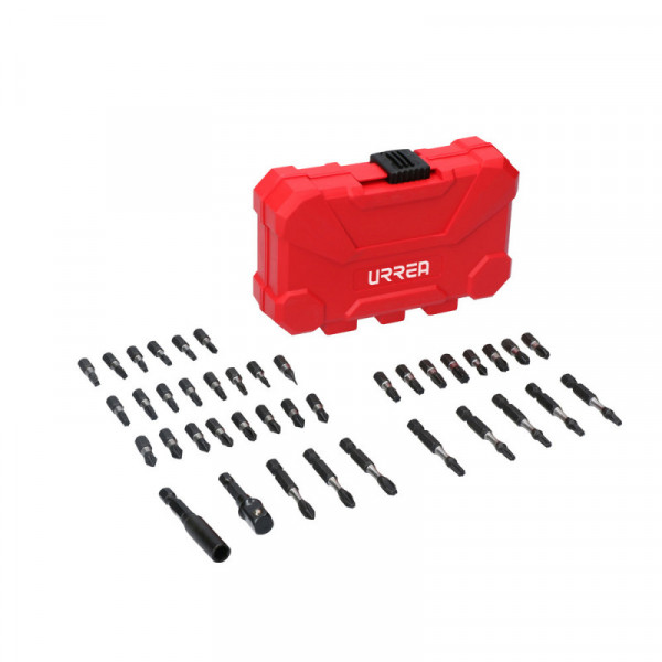 JUP42 JUEGO COMBINADO DE PUNTAS CORTAS Y LARGAS HEXÁGONO 1/4in CON ADAPTADOR MAGNÉTICO Y BROCAS PARA METAL  URREA | DIHERESA