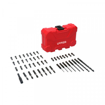 JUP48 JUEGO COMBINADO DE PUNTAS CORTAS Y LARGAS HEXÁGONO 1/4in CON ADAPTADOR MAGNÉTICO Y BROCAS PARA METAL  URREA | DIHERESA