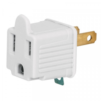 AD-32B Adaptador 3 a 2 blanco, Volteck, 2 piezas TRUPER | DIHERESA