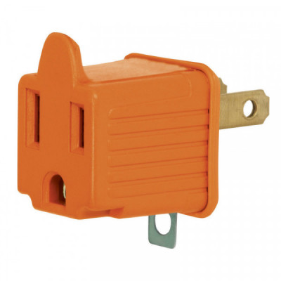 AD-32N-G Adaptador 3 a 2, naranja, a granel, Volteck TRUPER | DIHERESA