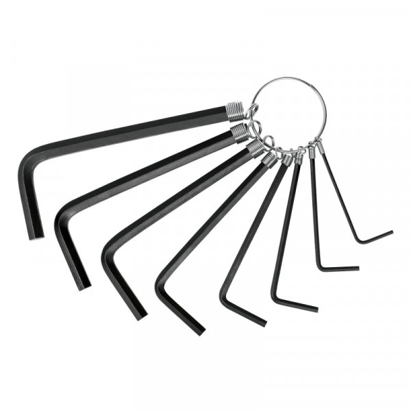 ALL-P8P Juego de 8 llaves Allen tipo llavero, standard, Pretul TRUPER | DIHERESA