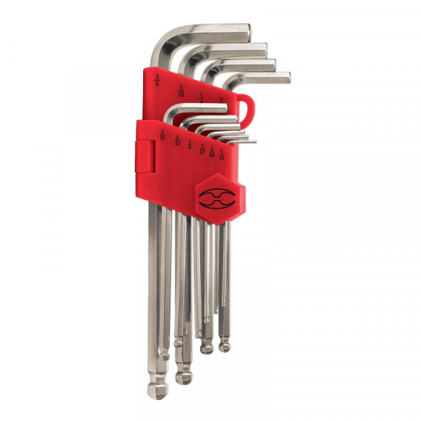 ALLX-10P Juego de 10 llaves allen, punta bola, largas, standard TRUPER | DIHERESA