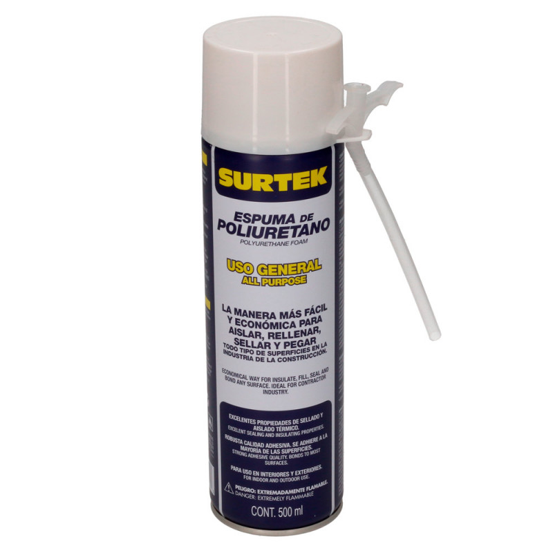 113521 SURTEK Espuma de poliuretano uso general 500 ml Surtek | DIHERESA 113521 SURTEK Espuma de poliuretano uso general 500 ml Surtek | DIHERESA
