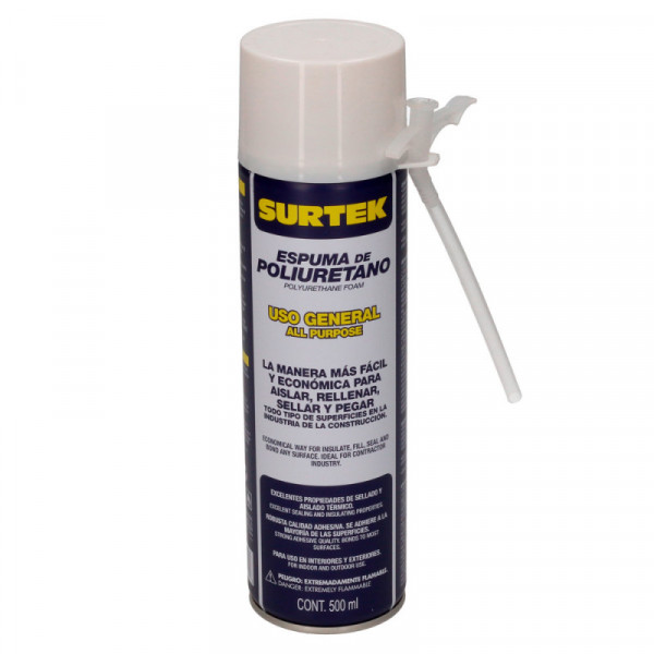 113521 SURTEK Espuma de poliuretano uso general 500 ml Surtek | DIHERESA
