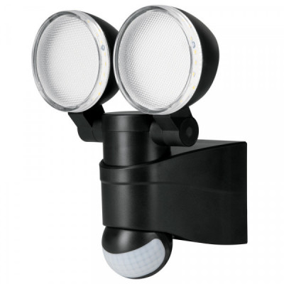 ARB-902L Arbotante negro con sensor de movimiento, LED, 12 W, 5000K TRUPER | DIHERESA