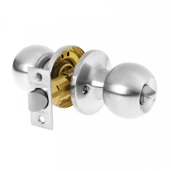 BALT-CM-BP Cerradura pomo, CM, baño, tubular, Hermex Basic TRUPER | DIHERESA