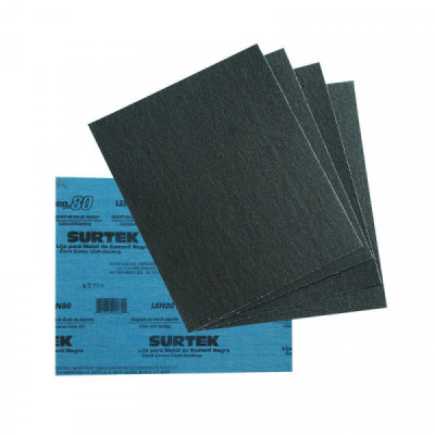 LEN80 SURTEK Lija de esmeril negra grano 80 Surtek | DIHERESA