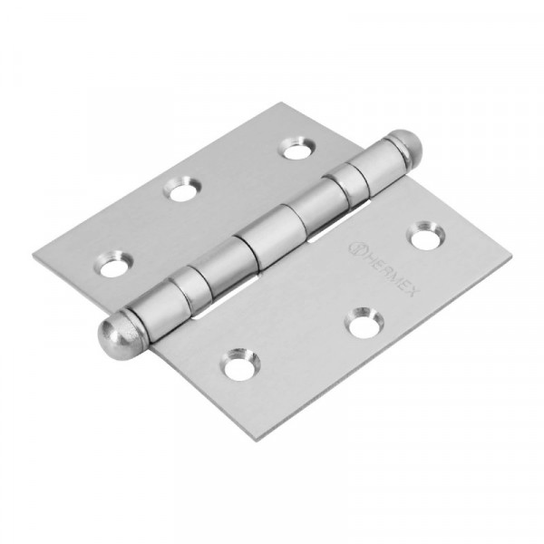 BC-304R Bisagra cuadrada 3', acero inoxidable, redonda TRUPER | DIHERESA